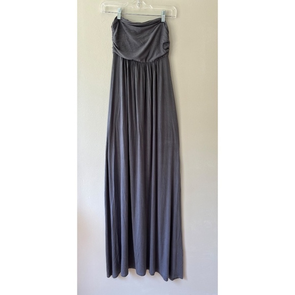 Gabriella Rocha Sz XS Tall Strapless Tube Maxi Stretch Dress Pullover Gray - Picture 2 of 5